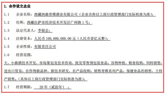 三巨頭成立合資公司 運(yùn)作健康青稞酒項(xiàng)目